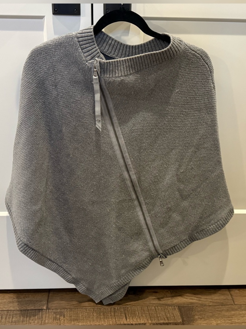 lululemon athletica Gray Knit Zip Poncho